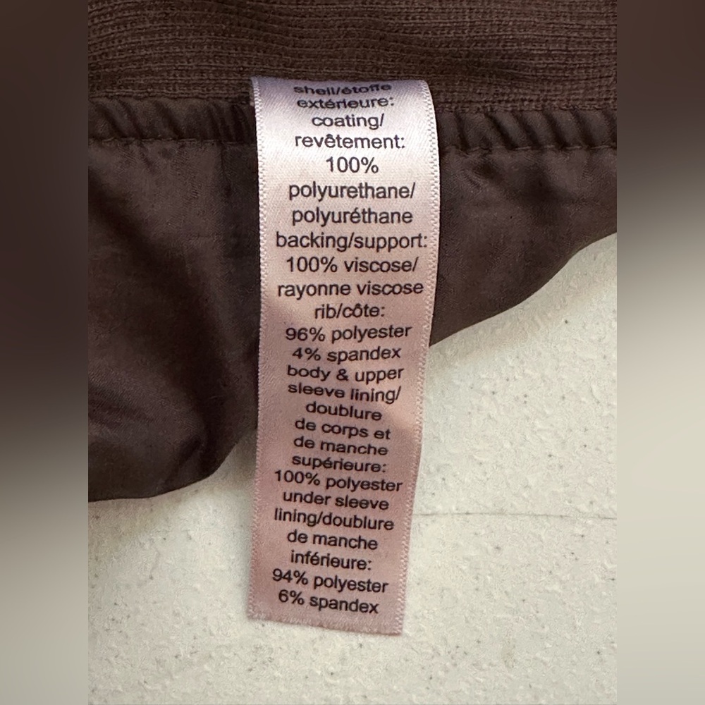 Maurice’s Faux Brown Leather Jacket Full Zip Size Large - Picture 15 of 15